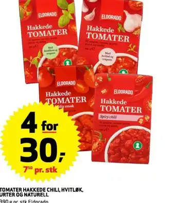 Bunnpris TOMATER HAKKEDE CHILI, HVITLØK, URTER OG NATURELL tilbud