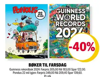Coop Extra BØKER TIL FARSDAG Guinness rekordbok tilbud