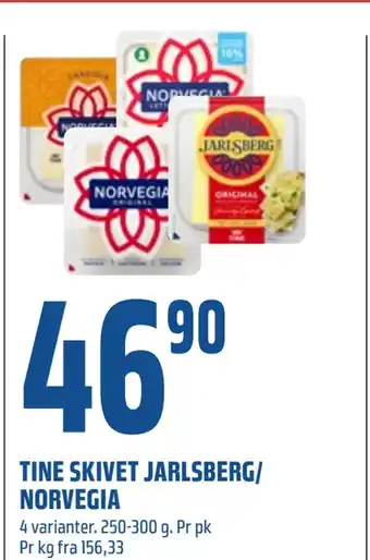 Coop Obs Tine skivet jarlsberg/ norvegia tilbud