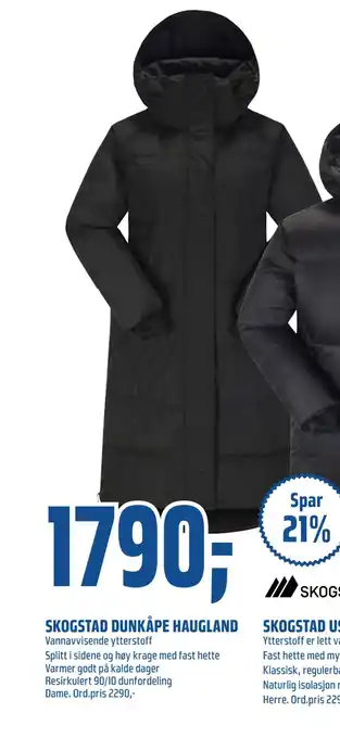 Coop Obs Skogstad dunkåpe haugland tilbud