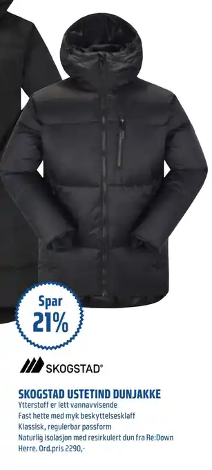 Coop Obs Skogstad ustetind dunjakke tilbud