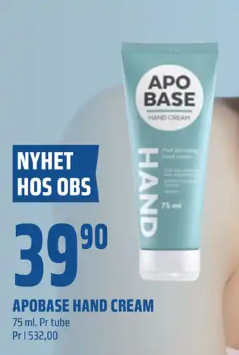 Coop Obs Apobase hand cream tilbud
