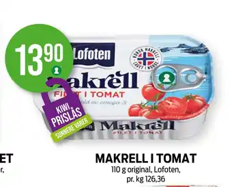 Kiwi Makrell i tomat tilbud