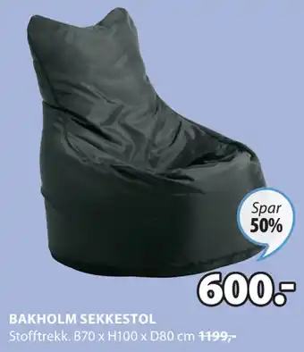 JYSK Bakholm sekkestol tilbud