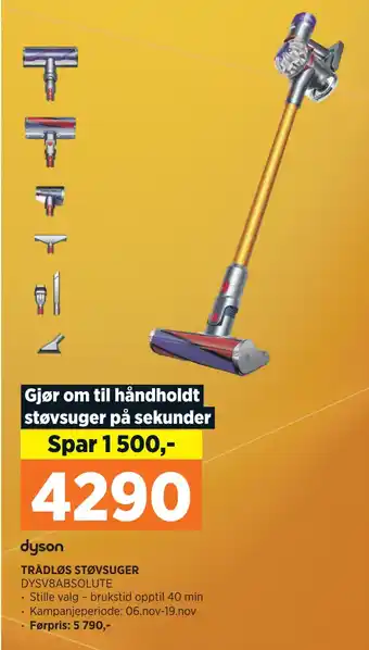 POWER Trådløs støvsuger tilbud