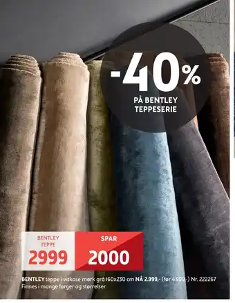 Bohus Bentley teppe tilbud
