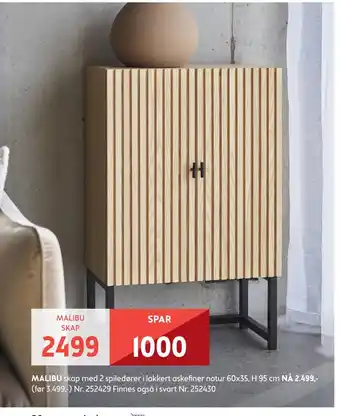 Bohus Malibu skap tilbud