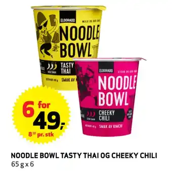 Bunnpris Noodle bowl tasty thai og cheeky chili tilbud