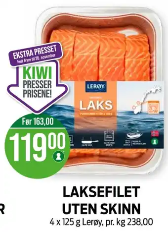 Kiwi Lofoten laksefilet tilbud