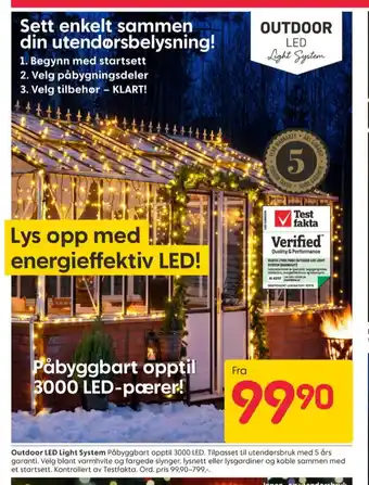 Rusta Outdoor light system lysslynge tilbud