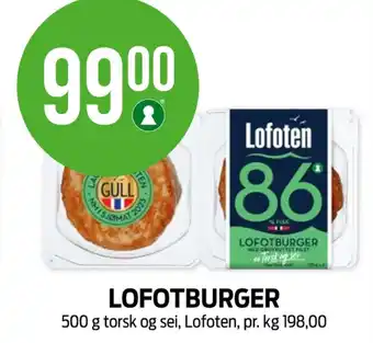 Kiwi Lofoten fiskeburger tilbud