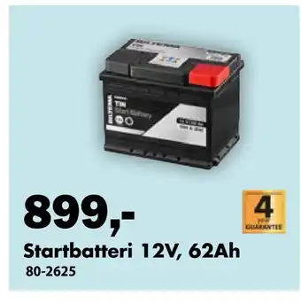 Biltema Startbatteri 12 v 62ah tilbud