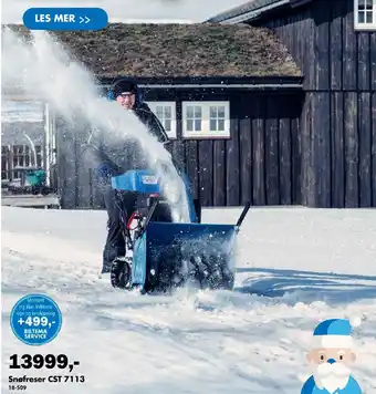 Biltema Snøfreser cst 7113 tilbud
