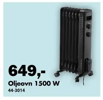 Biltema Oljeovn 1500 w tilbud