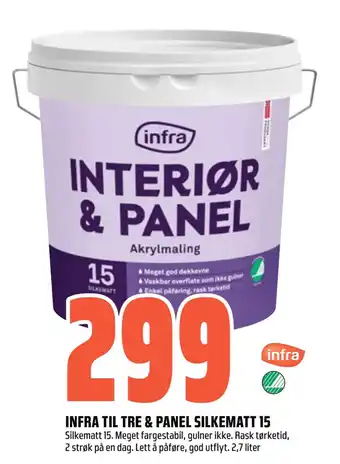 Coop Obs Infra til tre & panel silkematt 15 tilbud