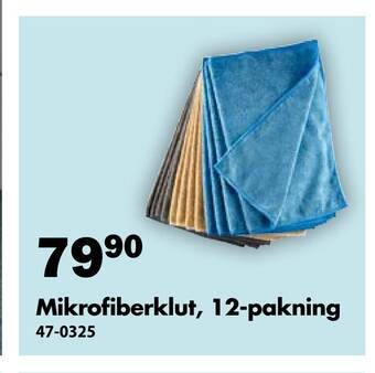 Biltema Mikrofiberklut, 12-pakning tilbud