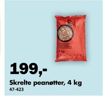 Biltema Skrelte peanøtter, 4 kg tilbud