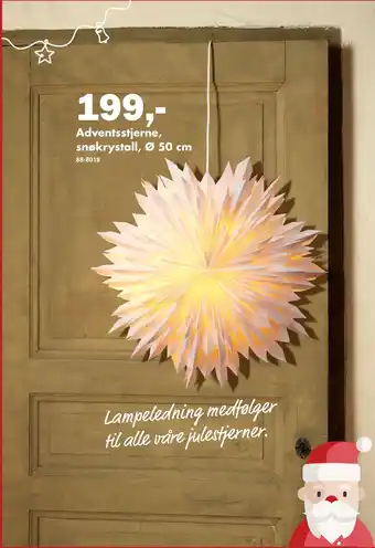 Biltema Adventsstjerne, snøkrystall, ø 50 cm tilbud