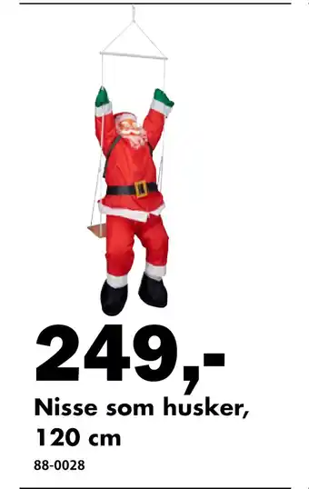 Biltema Nisse som husker 120 cm tilbud