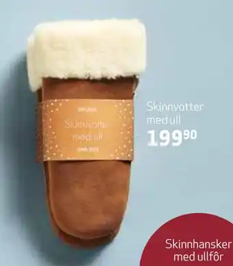 Apotek 1 Skinnvotter med ull tilbud