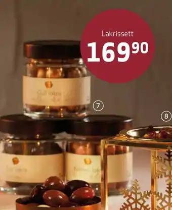 Apotek 1 Flott gaveeske med tre glass smakfulle lakriskuler drasjert med sjokolade tilbud