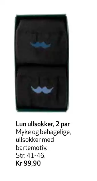 Apotek 1 Lun ullsokker, 2 par tilbud