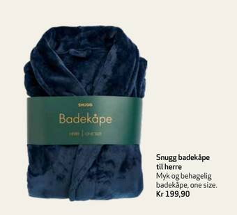 Apotek 1 Snugg badekåpe til herre tilbud