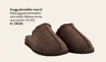 Apotek 1 Snugg skinntøfler med ull tilbud