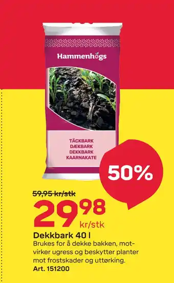 Byggmax Dekkbark 40 l tilbud