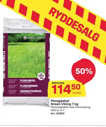 Byggmax Plengjødsel green viking 7 kg tilbud
