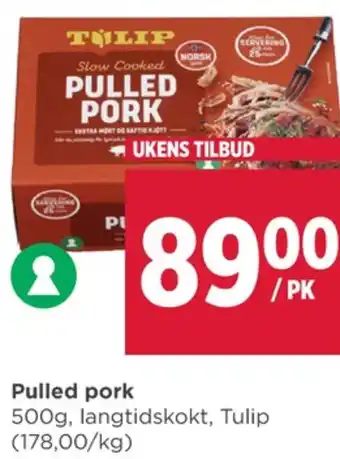Meny Tulip pulled pork tilbud