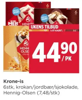 Meny Hennig-olsen isvafler tilbud