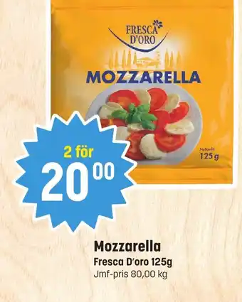 Eurocash Mozzarella Fresca D'oro 125g tilbud