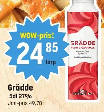 Eurocash Grädde 5dl 27% tilbud