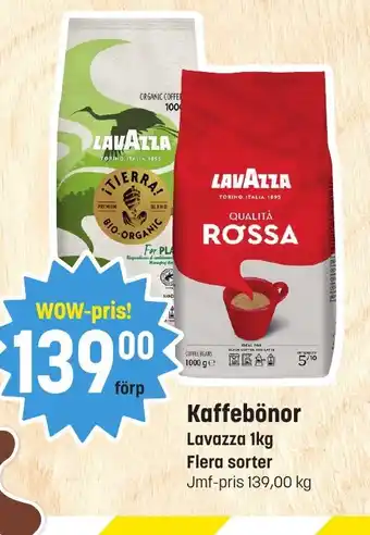 Eurocash Kaffebönor Lavazza 1kg tilbud