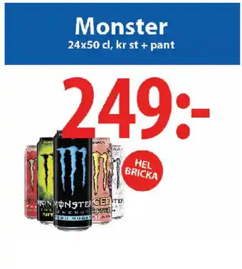 MaxiMat Charlottenberg Monster 24x50 cl, kr st + pant tilbud