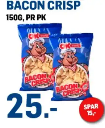 Price Lagerbutikk BACON CRISP 150G tilbud