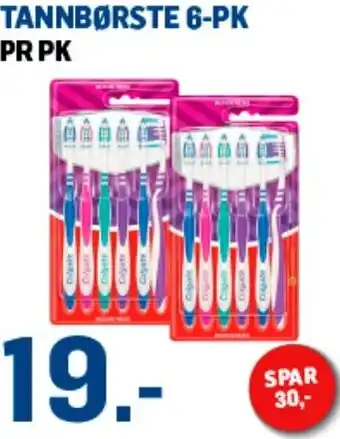 Price Lagerbutikk TANNBØRSTE 6-PK PR PK tilbud