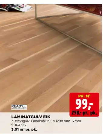 jem & fix Laminatgulv eik tilbud