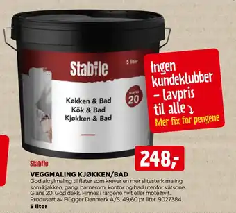 jem & fix Veggmaling kjøkken/bad tilbud