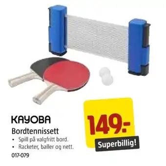 Jula KAYOBA Bordtennissett tilbud
