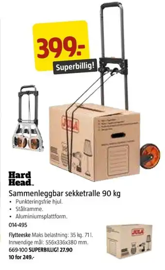 Jula Sammenleggbar sekketralle 90 kg tilbud