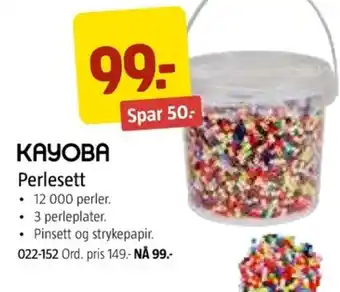 Jula KAYOBA Perlesett tilbud