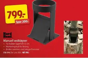 Jula Hard Head Manuell vedkløyver tilbud