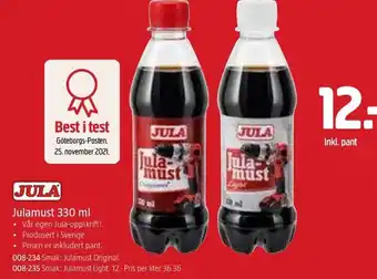 Jula Julamust 330 ml tilbud