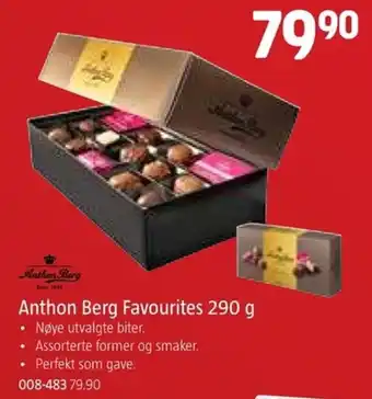 Jula Anthon Berg Favourites 290 g tilbud