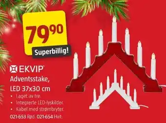 Jula Adventsstake, LED 37x30 cm tilbud