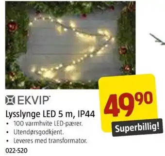 Jula Lysslynge LED 5 m, IP44 tilbud