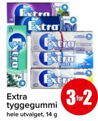Spar Extra tyggegummi tilbud