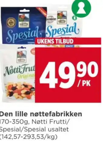 Meny Den lille nøttefabrikken tilbud
